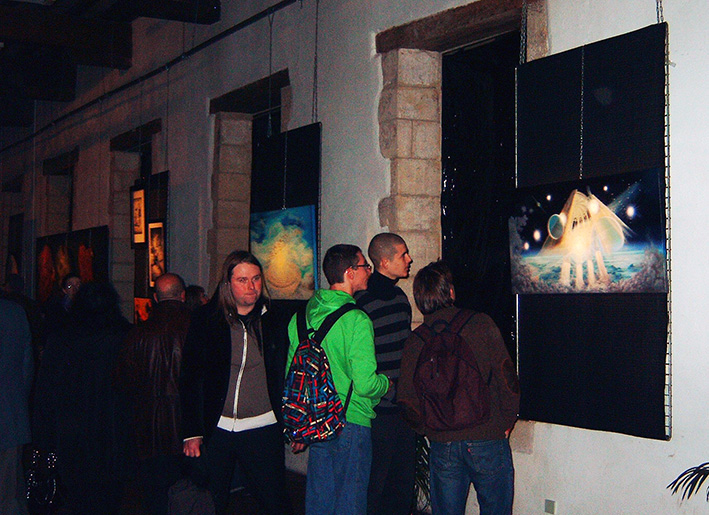 Peintures de François Schlesser - 8éme Festival International des Arts Visionnaires CHIMERIA 2010 COSMOLOGIE et SCIENCE & FICTION... Organisé par le Cercle Artistique Sedanais  Salle Marcillet & Château Fort SEDAN (08) Ardennes Du 23 octobre au 1er novembre 2010