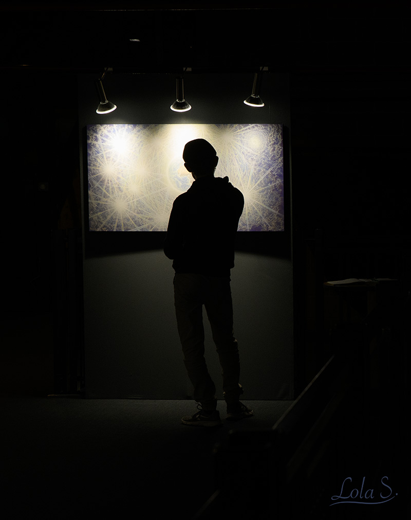 Contemplatif devant "Les Portes Arc-en-Ciel", Huile sur toile de François Schlesser